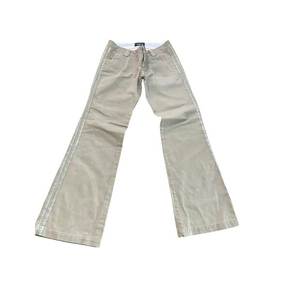 Miss Me Tan Cream USA Embroidered Bootcut Flare Pants Size Medium Y2K 2000s - Picture 2 of 6